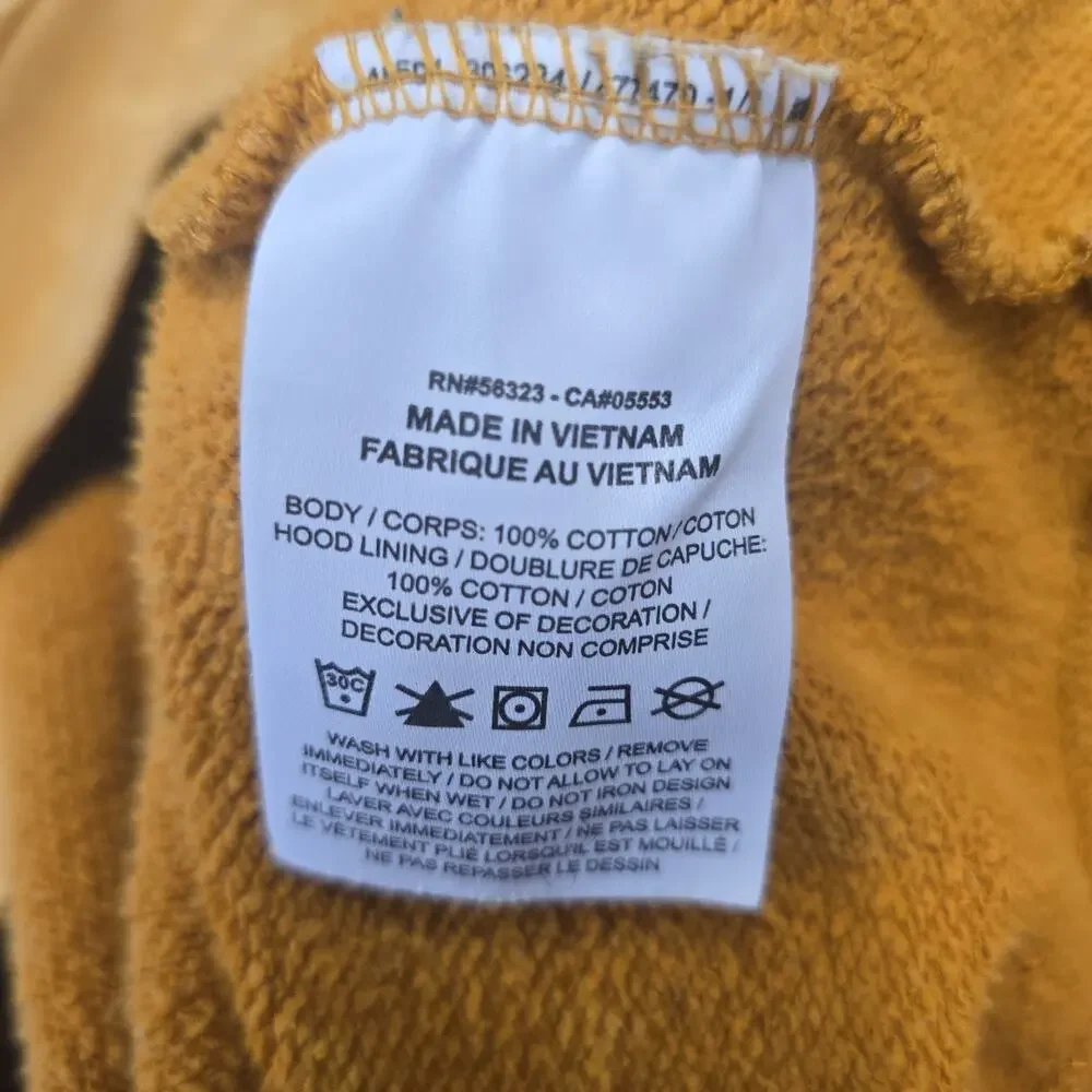 Jordan Essentials Statement Washed Fleece Pullover Hoodie Chutney Yellow Men's L